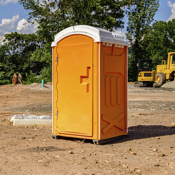 how often are the portable restrooms cleaned and serviced during a rental period in Caldwell County Missouri